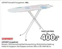 JYSK LEIFHEIT strygebræt, DKK 400 tilbud