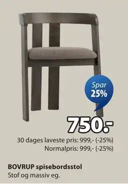 JYSK BOVRUP spisebordsstol, DKK 750 tilbud