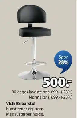 JYSK VEJERS barstol, DKK 500 tilbud