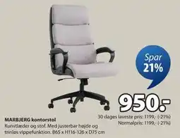 JYSK MARBJERG kontorstol, DKK 950 tilbud