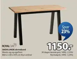 JYSK SKOVLUNDE skrivebord, DKK 1150 tilbud