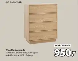 JYSK TRANUM kommode tilbud