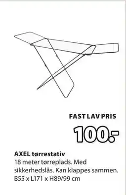 JYSK AXEL tørrestativ, DKK 100 tilbud
