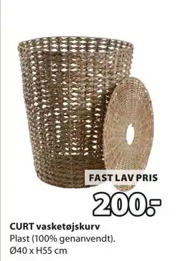 JYSK CURT vasketøjskurv, DKK 200 tilbud