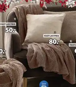 JYSK ROSENVIAL fleece-plaid, DKK 50 tilbud