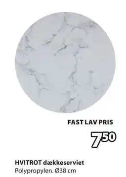 JYSK HVITROT dækkeserviet, DKK 7.5 tilbud