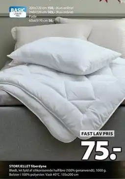 JYSK STORFJELLET fiberdyne tilbud