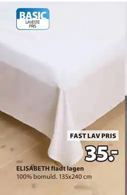 JYSK ELISABETH fladt lagen, DKK 35 tilbud