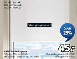 JYSK MALGOMAJ rullegardin tilbud