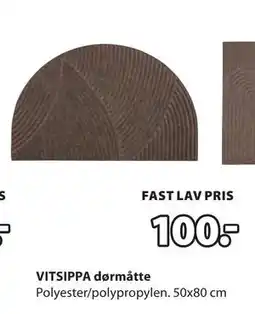 JYSK VITSIPPA dørmåtte, DKK 100 tilbud