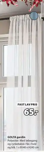 JYSK GOLTA gardin, DKK 65 tilbud