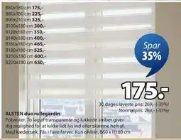 JYSK ALSTEN duo rullegardin tilbud