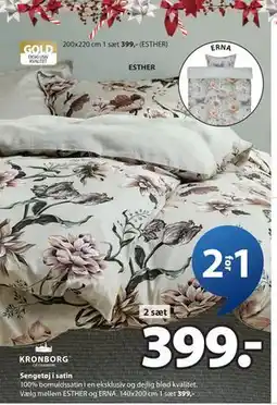 JYSK Sengetøj i satin, DKK 399 tilbud