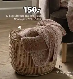 JYSK STORFRYTLE fleece-plaid, DKK 150 tilbud