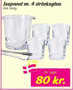 Hi five Isspand m. 4 drinksglas, DKK 80 tilbud