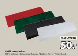 JYSK GNIST nervøs velour, DKK 50 tilbud