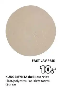 JYSK KUNGSMYNTA dækkeserviet, DKK 10 tilbud