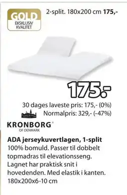 JYSK ADA jerseykuvertlagen, 1-split, DKK 175 tilbud