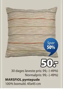 JYSK MARSFIOL pyntepude, DKK 50 tilbud