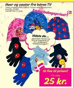 Hi five Huer og vanter fra børne T V, DKK 25 tilbud