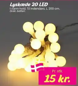 Hi five Lyskæde 20 LED, DKK 15 tilbud
