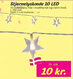 Hi five Stjernelyskæde 10 LED, DKK 10 tilbud
