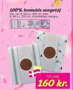 Hi five 100% bomulds sengetøj, DKK 160 tilbud