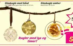 Hi five Glaskugle med bånd, DKK 50 tilbud