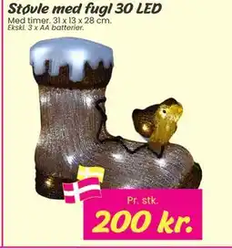 Hi five Støvle med fugl 30 LED, DKK 200 tilbud