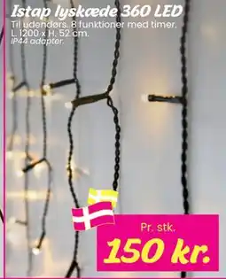 Hi five Til udendørs. 8 funktioner med timer. L. 1200 x H. 52 cm., DKK 150 tilbud