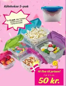 Hi five Kølebokse 5-pak, DKK 50 tilbud