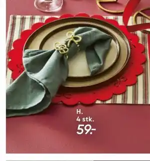 Bilka Dækkeserviet i filt med sløjfe, DKK 59 tilbud