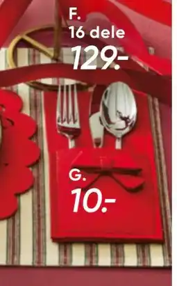 Bilka Bestikholder med sløjfe, DKK 129 tilbud