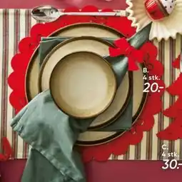 Bilka Servietringe i filt med sløjfe, DKK 20 tilbud