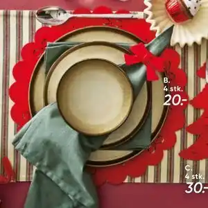 Bilka Servietringe i filt med sløjfe, DKK 20 tilbud