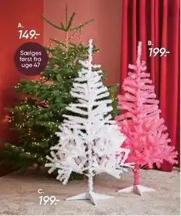 Bilka Kunstigt pink juletræ, DKK 199 tilbud