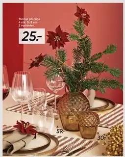 Bilka Blomst på clips, DKK 25 tilbud