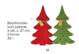Bilka Bestikholder som juletræ 4 stk., DKK 30 tilbud