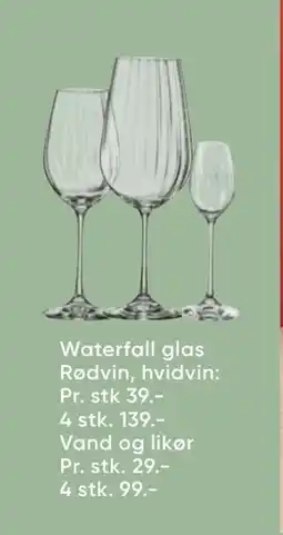 Bilka Waterfall glas Rødvin, hvidvin: tilbud