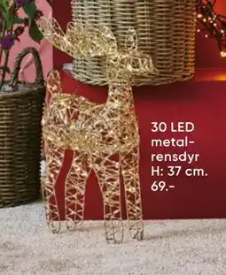 Bilka 30 LED metalrensdyr, DKK 69 tilbud