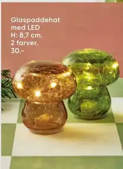 Bilka Glaspaddehat med LED, DKK 30 tilbud