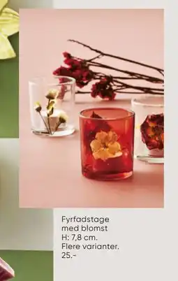 Bilka Fyrfadstage med blomst, DKK 25 tilbud