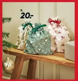 Bilka Gavepose i stof, DKK 20 tilbud