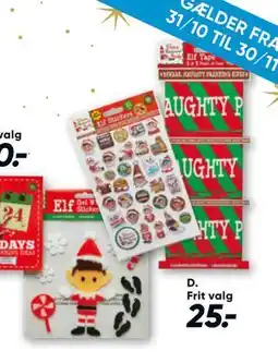 Bilka Elf tape eller Elf stickers, DKK 25 tilbud
