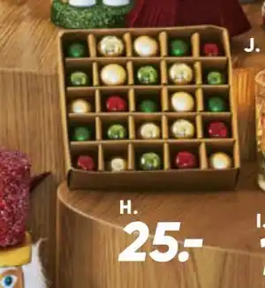 Bilka Glaskugler i æske, DKK 25 tilbud