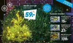 Bilka 120 LED varm hvid, DKK 59 tilbud