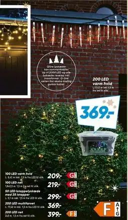 Bilka 200 LED varm hvid, DKK 369 tilbud