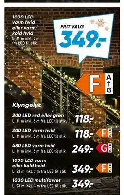 Bilka 1000 LED varm hvid eller varm/ kold hvid, DKK 349 tilbud