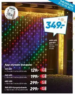 Bilka 400 LED gardin, DKK 349 tilbud