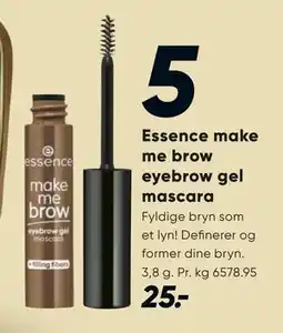 Bilka Essence make me brow eyebrow gel mascara, DKK 25 tilbud